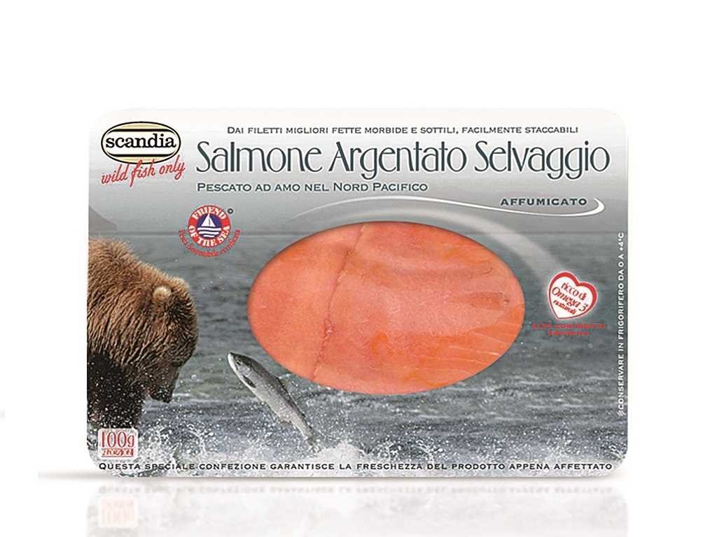 Salmone Argentato-Coho affumicato affettato da 100g