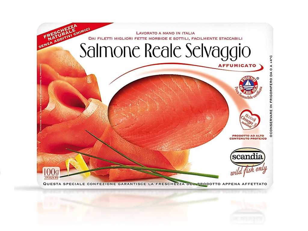 Salmone Reale Selvaggio affumicato affettato - 100g