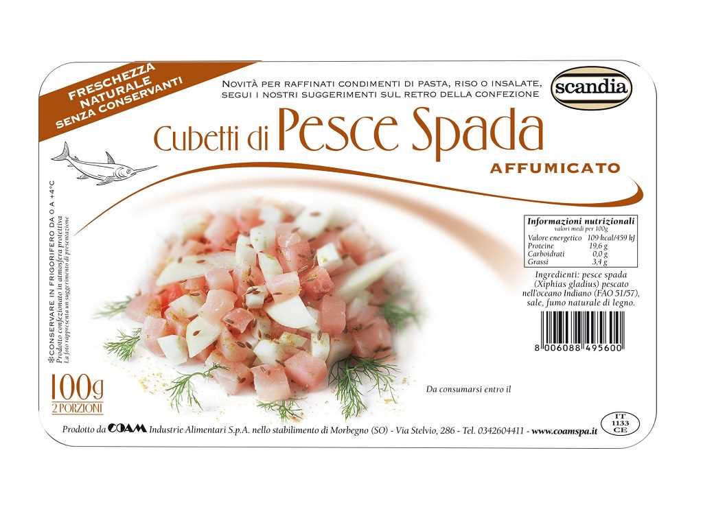 Cubetti di Pesce Spada affumicato