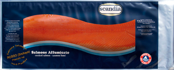 4562167 Salmone Sockeye affumicato preaffettato in banda